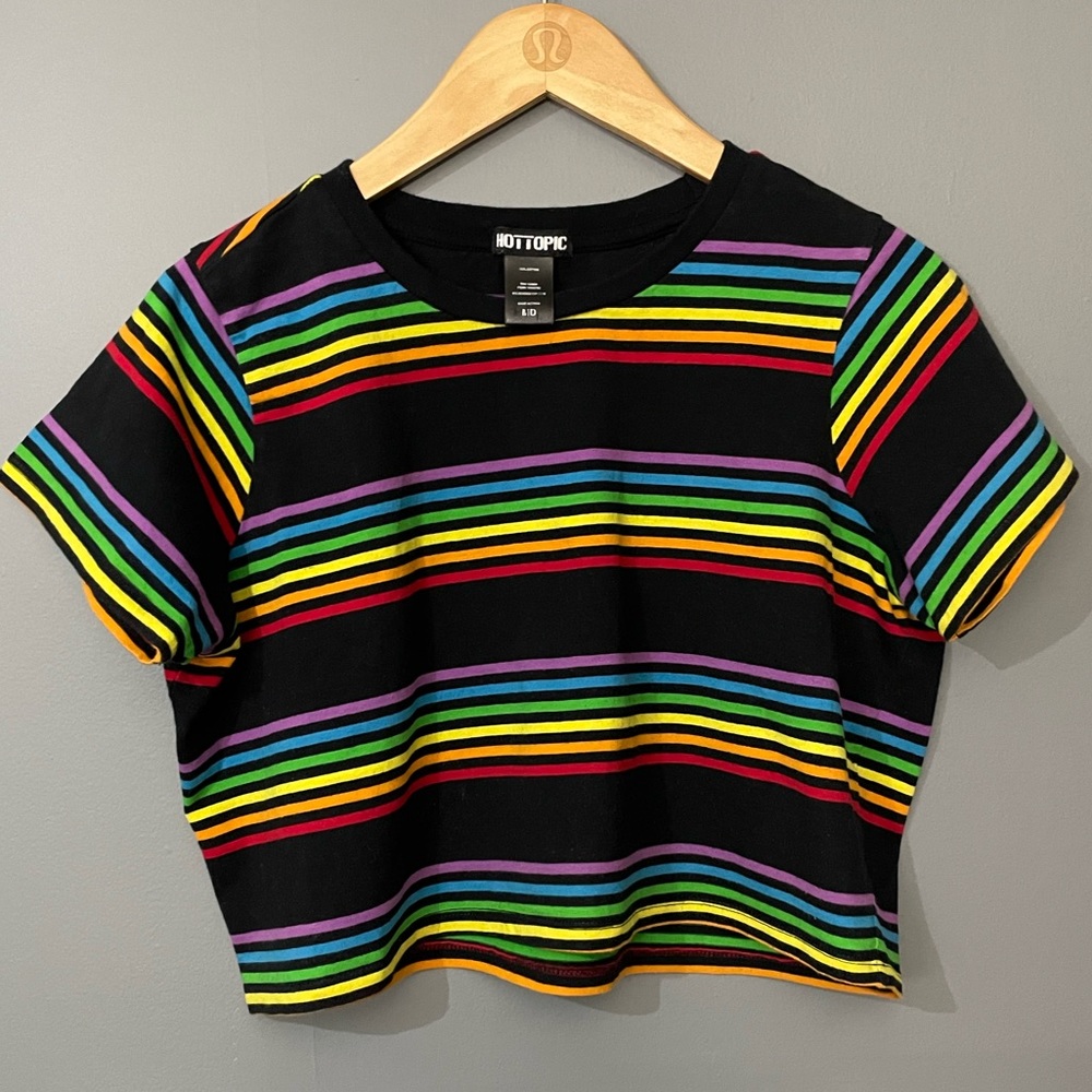 Rainbow Stripe Crop
